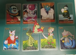Lote de 9 Cromos Dragon Ball Z y Pokémon