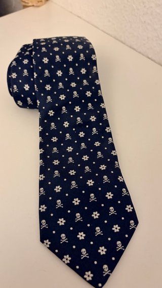 Corbata Scalpers Azul, diseño logo marca Scalpers