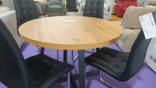 Mesa Redonda Extensible de Madera