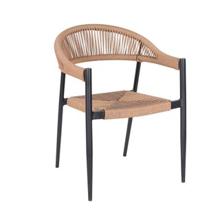 Silla Kuka cuerda marrón exterior hostelería