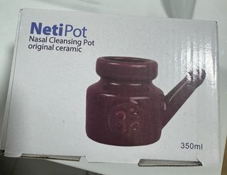 Neti Pot de Cerámica para Limpieza Nasal.