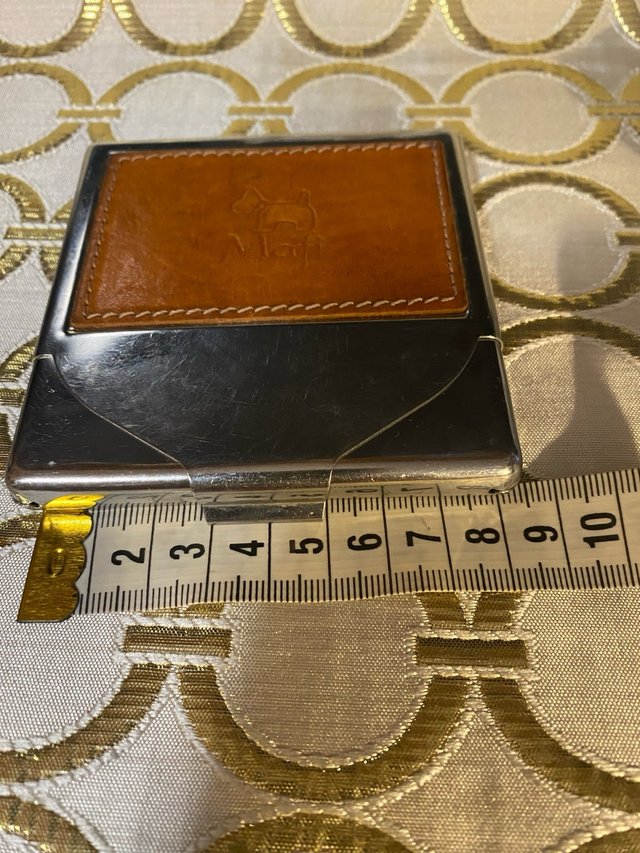 Portasigarette Vintage Argento e Marrone