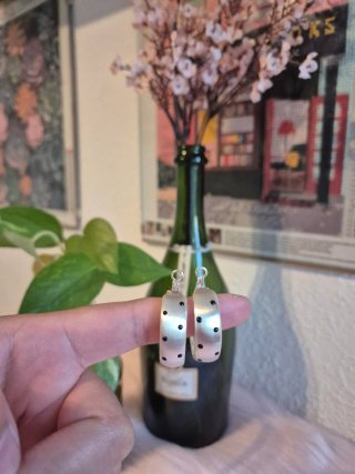 Pendientes de Aro con Motivo Polka Dots