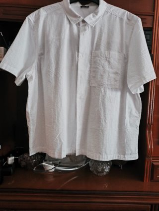 Camisa Blanca de Manga Corta