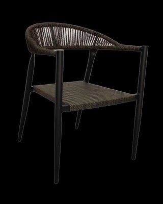 Silla Kampo cuerda negra exterior hostelería
