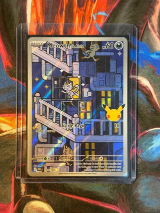 Carta Pokémon Meowth de Alola (Celebraciones)