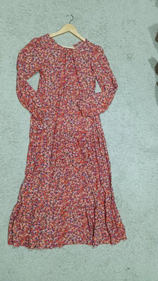 Vestido largo de flores Zara