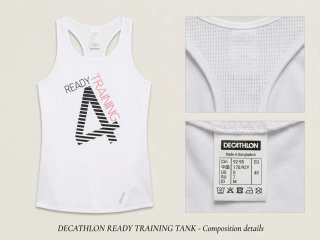 Camiseta de deporte Decathlon blanca