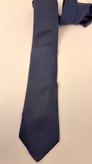 Corbata Azul con Estampado Geométrico
