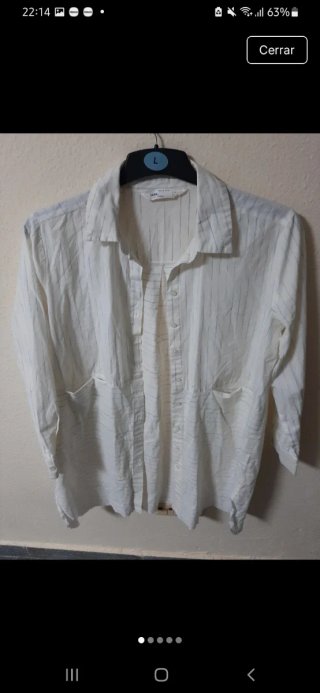 Camisa Zara Blanca Talla L