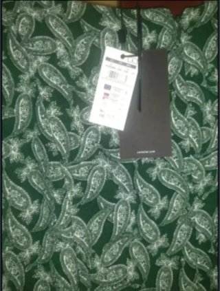 Vestido Cortefiel Estampado Verde Talla L