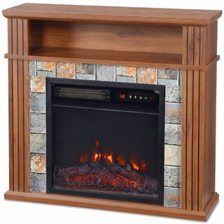 Chimenea eléctrica con marco, 1800 W, efecto llama