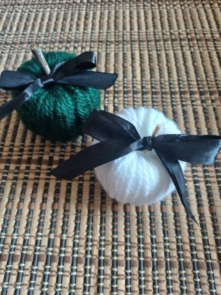 Set de 2 Calabazas Artesanales de Algodón