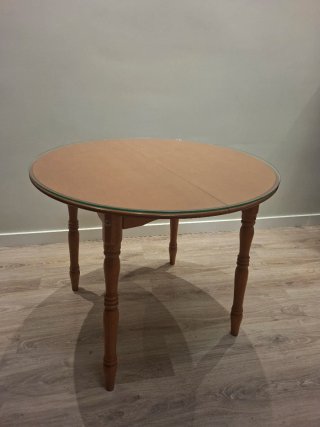 Mesa Camilla Extensible 90cm Madera y Cristal