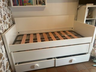Cama nido doble Trebol blanca