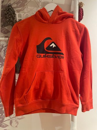 Sudadera Quiksilver Naranja con Capucha