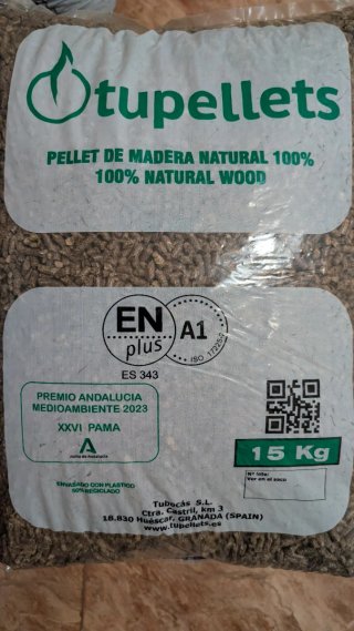 Sacos de Pellets de Madera Natural 15kg