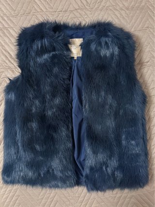 Chaleco de pelo Zara azul