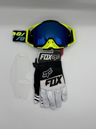 Gafas 100% y Guantes Fox Nuevos 36