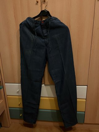 Pantalón Chino de Tencel Azul