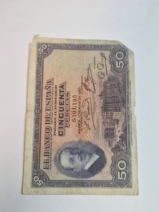 BILLETE 50 PESETAS 1927