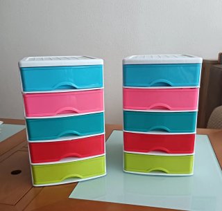 2 Cajoneras de Sobremesa Multicolores