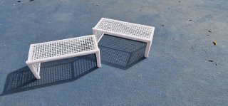 Set de 2 Porterías para Fútbol Chapas blancas