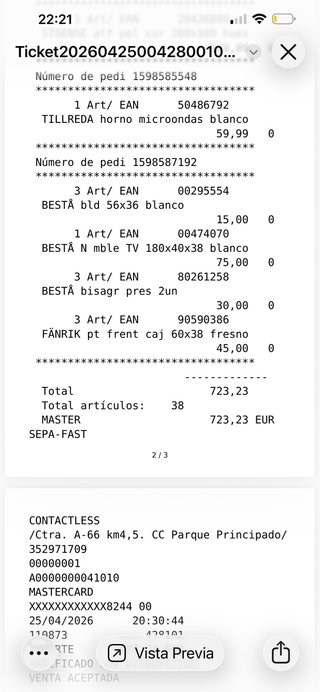 Microondas IKEA TILLREDA Blanco