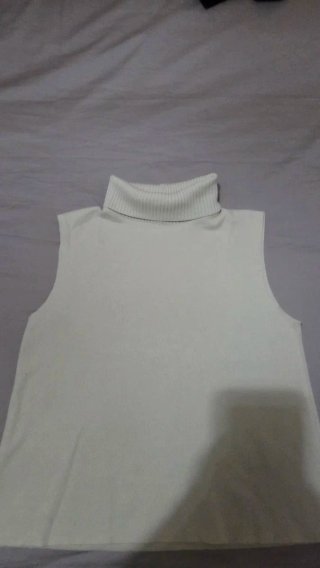 Jersey de punto sin mangas cuello alto