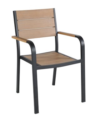 Silla Kuchi negra madera acacia exterior
