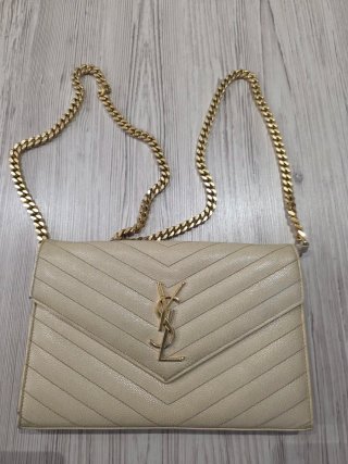 Saint Laurent Monogram Envelope Wallet on Chain