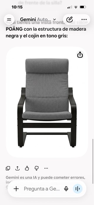 Poltrona IKEA POÄNG Grigia e Legno Nero