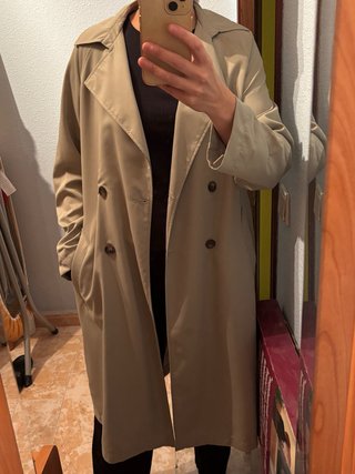 Gabardina Larga verde claro