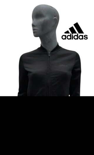 Sudadera Cropped Adidas Climalite Negra Mujer XS