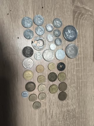 Lote de monedas antiguas variadas