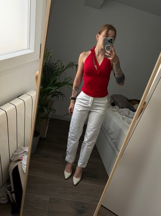 Pantalones Blancos Zara Talla 34