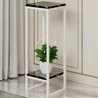 Mesa Auxiliar para Plantas Efecto Mármol