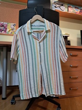 Camisa Zara Man Rayas Multicolor Talla L