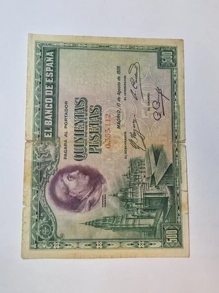 BILLETE 500 PESETAS 1928