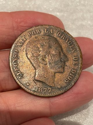 Moneda 10 Céntimos 1877 Alfonso XII