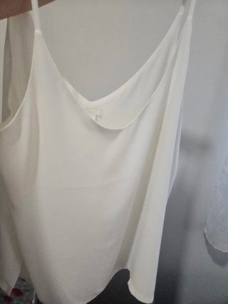 Blusa blanca de tirantes H&M