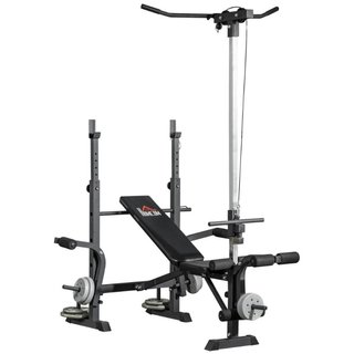 Banco Fitness con Leg Press, Squat Rack e Leg Exte