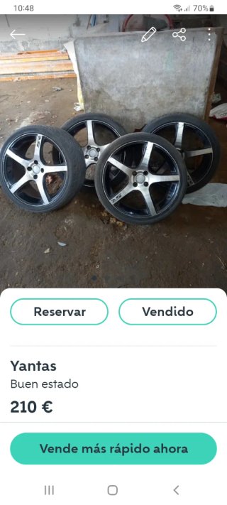 4 yanta para renaut y seat    De 4 aujeros