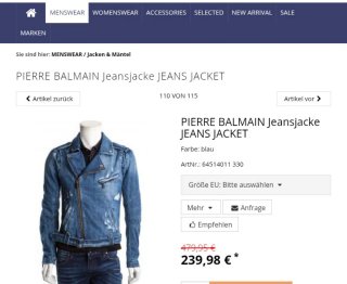 Chaqueta Vaquera Pierre Balmain VENDO CAMBIO