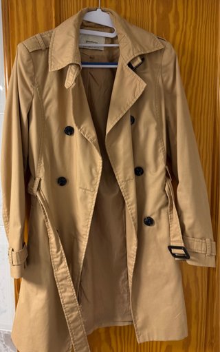 Gabardina Stradivarius Beige Talla S