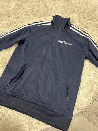 Sudadera adidas azul con cremallera