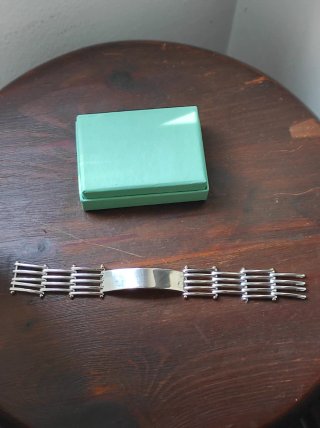 Pulsera exclusiva chapada en oro blanco