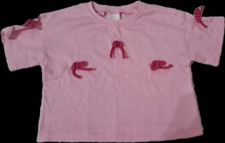 Camiseta Rosa Zara con Lazos