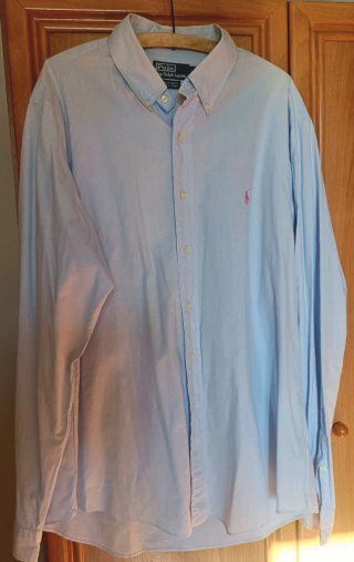 CAMISA POLO BY RALPH LAUREN. AZUL CLARO