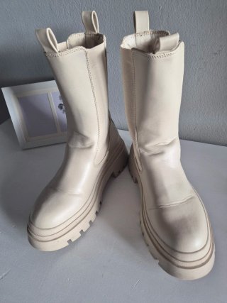 Botas Beige Estilo Chelsea
